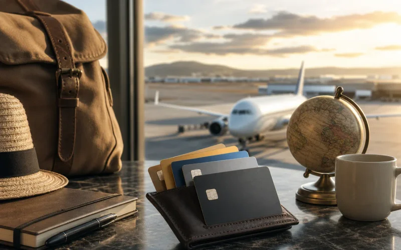 Editorial illustration for Credit Cards for International Travel: 6 Picks