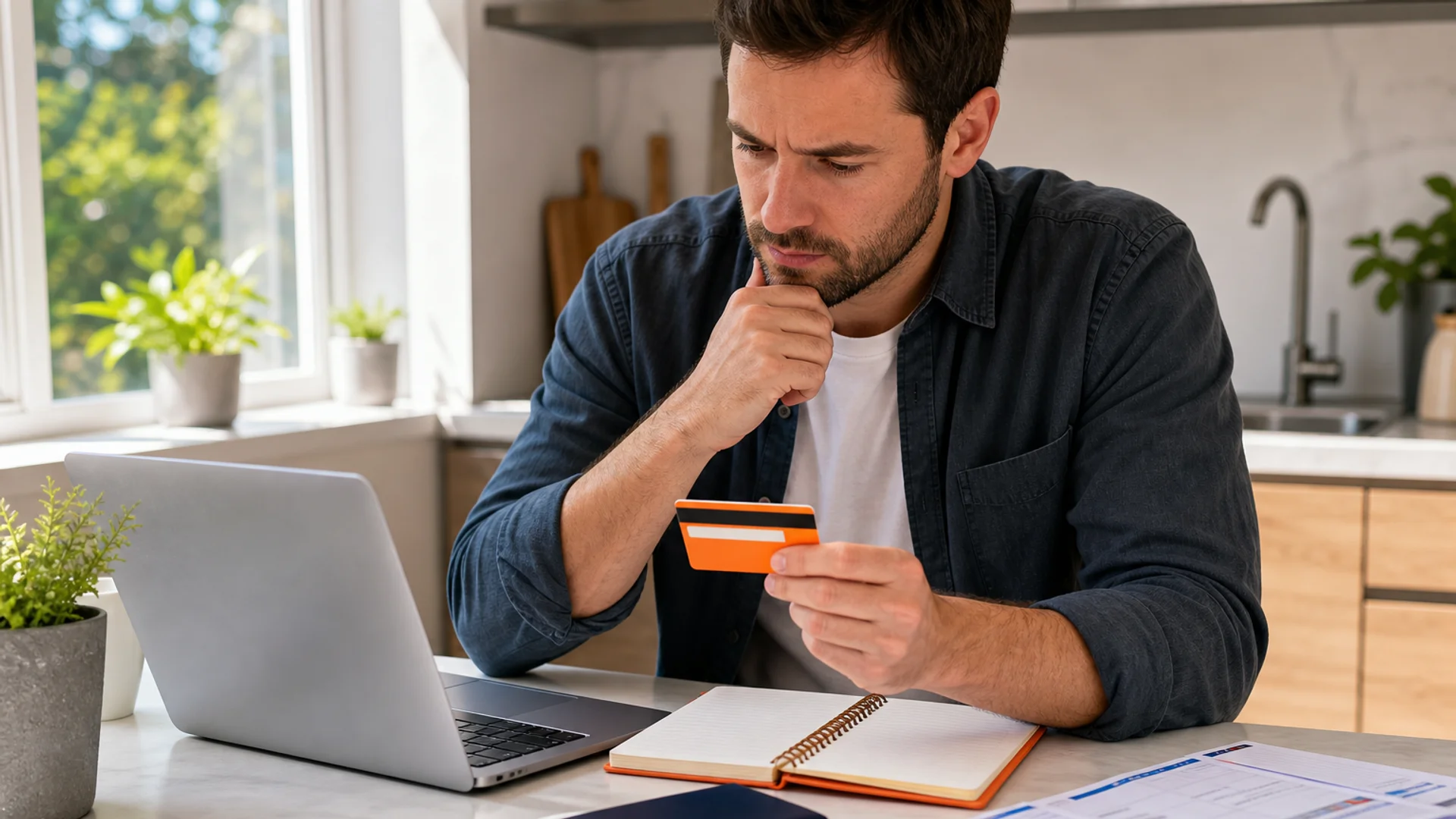 Traveler comparing no annual fee travel credit card terms