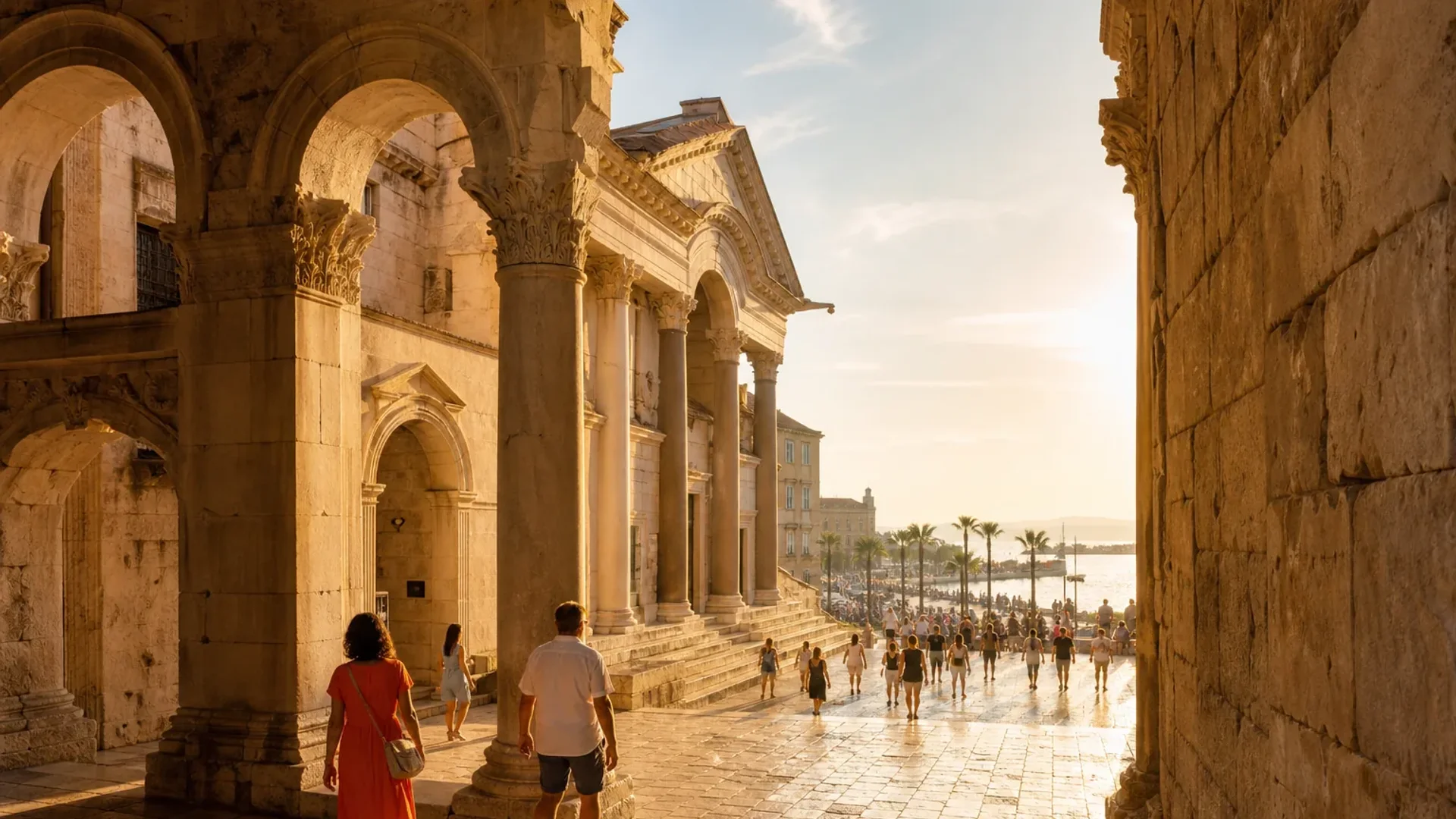 Diocletian’s Palace and Riva in Split Croatia