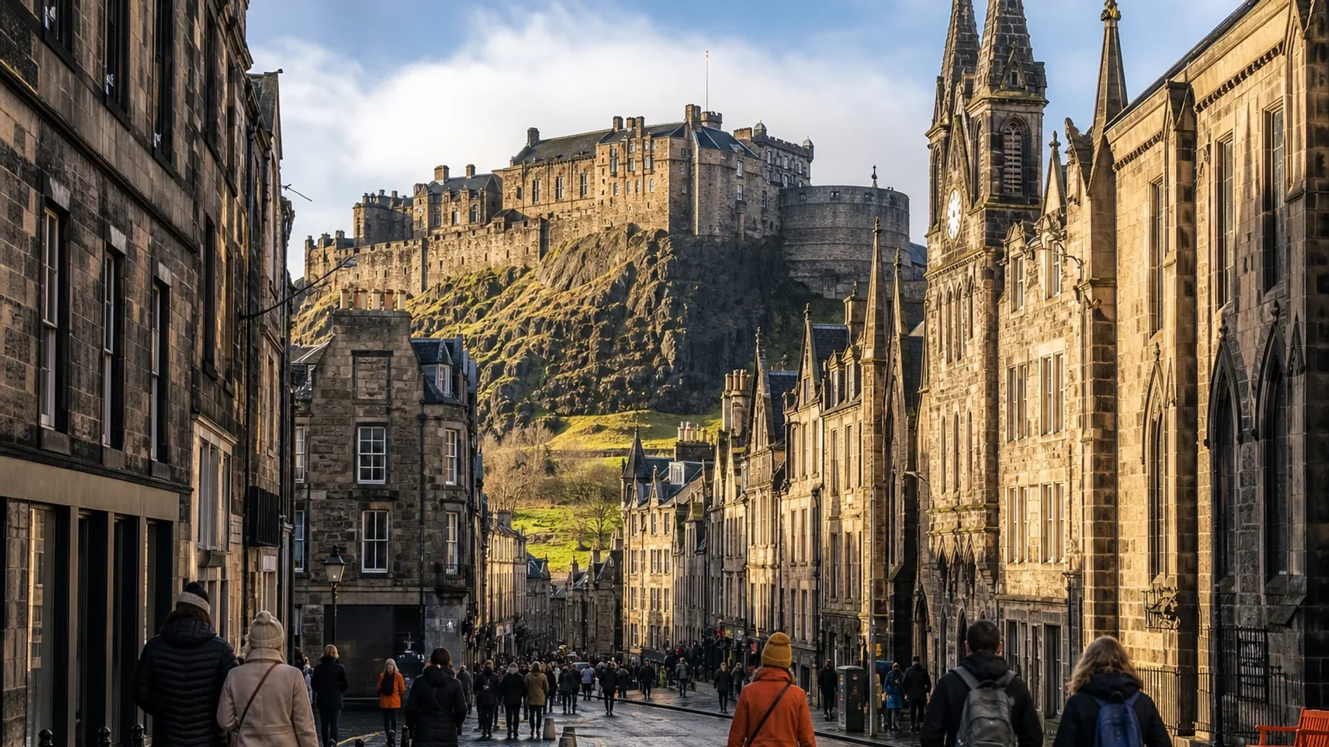 Edinburgh Castle and Royal Mile on day one of a three-day Edinburgh itinerary.