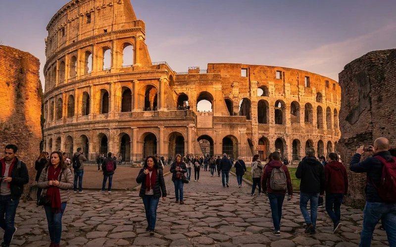Colosseum Rome Italy must see city at golden hour.