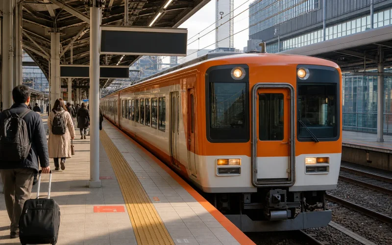 Kyoto to Nara train route from Kyoto Station