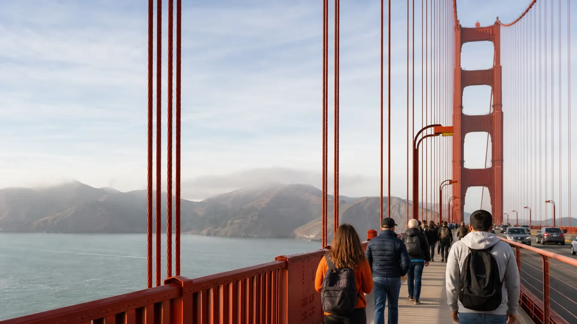 Golden Gate Bridge walk on day one of a San Francisco three-day itinerary