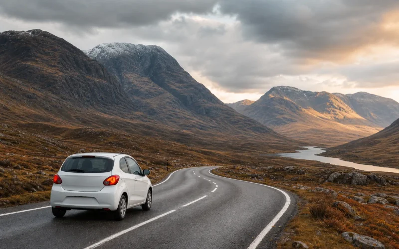 Scotland road trip route through the Highlands