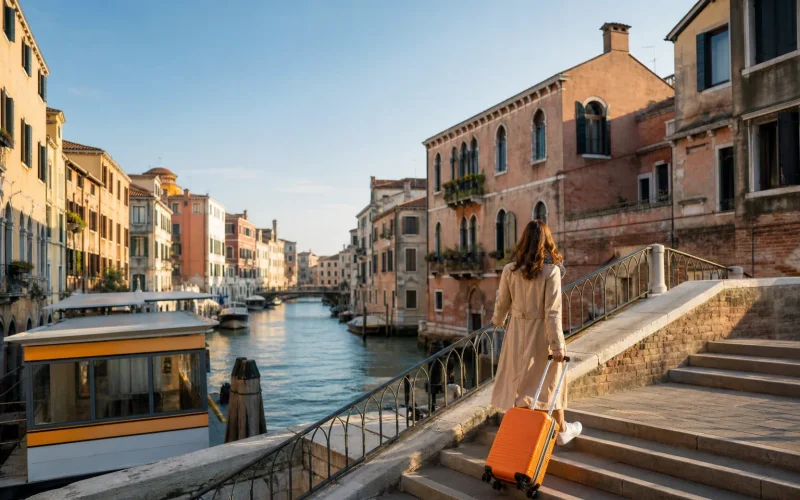 Venice neighborhoods and arrival route for a two-day itinerary