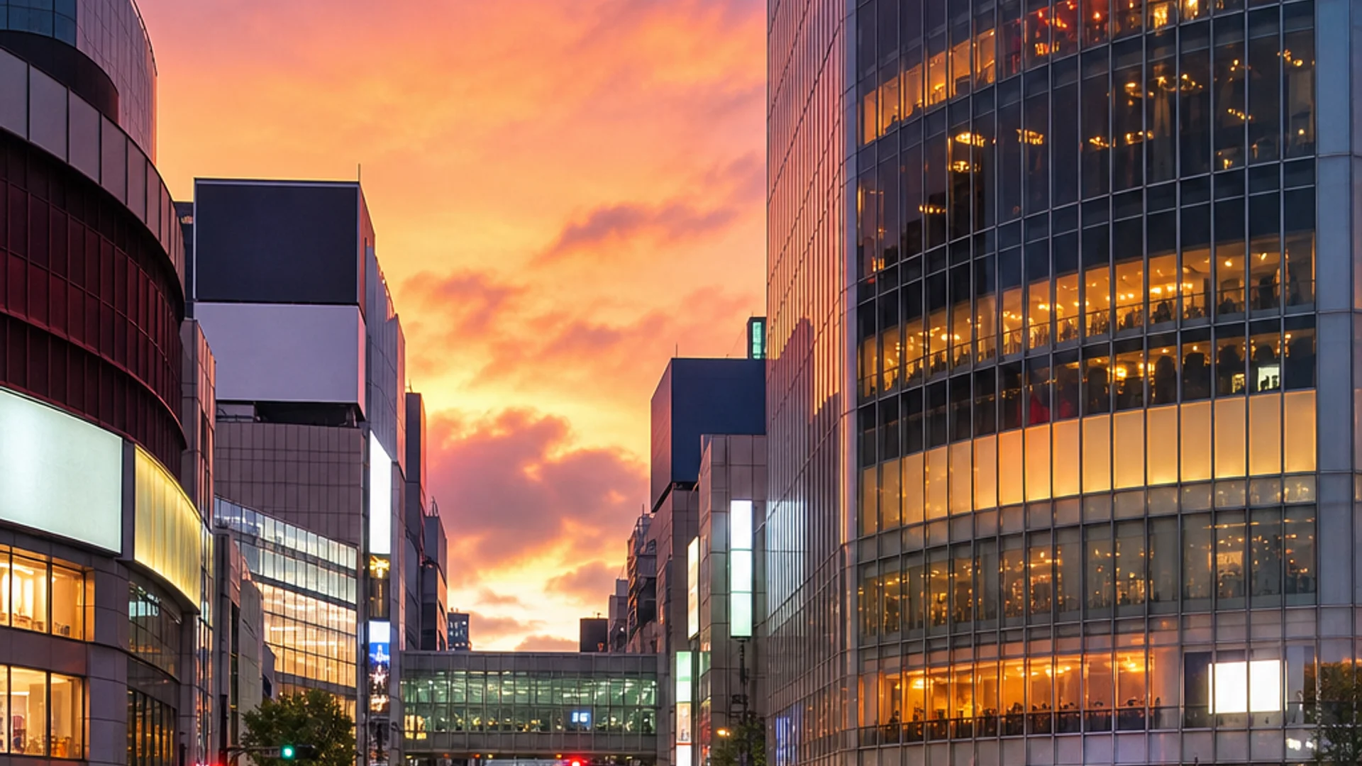 Shibuya Crossing at dusk, Tokyo's busiest intersection, best area to stay for first-time visitors.